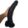 ZYYSQ Super Big Realistic Dillo with Suction Cup,Analog Plug Adut Seax Toiy for Women Men Couples ZYYSQ (Color : Black)