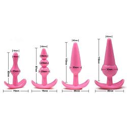 X-R Extra Huge 6pcs S-èx A&-nàl Training Plugs Kit for Beginner Women Men S-tǐmu-làte - Amazing Gift Safety Soft (Color : Pink)