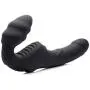 Strap U Slim Rider Ribbed Vibrating Silicone Strapless Strap On