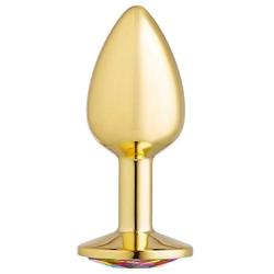 Cloud 9 Novelties Cloud 9 Novelties Gems Gold Chromed Anal Plug, Small