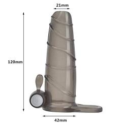 V-ǐbranting Crystal Cöňňdöms Ƥéénǐs Extender Sleeve Enlargement Electric Lock Řinĝ with Bullet Vibrrantor for Man