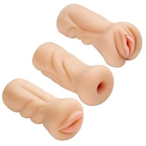 Cloud 9 Novelties Trio Stroker Masturbator Kit Pussy, Anal, Mouth with Drying Pouch, Flesh, 1 Count Cloud 9 Novelties Trio Stroker Masturbator Kit Pussy, Anal, Mouth with Drying Pouch, Flesh, 1 Count