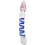 Crystal Glass Pleasure Wand Dildo Penis - AKStore - Blue Realistic Spiral