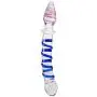 Crystal Glass Pleasure Wand Dildo Penis - AKStore - Blue Realistic Spiral