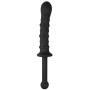 Brave669 Women Men Silicone Flexible G-spot Butt Plug Stick Massager Toy - Black