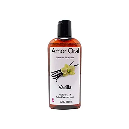 Vanilla Flavored Lube - Amor Oral Personal Lubricant - Edible, Water Based, Flavored Sex Lube for Women, Men, Couples, 4 oz Vanilla Flavored Lube - Amor Oral Personal Lubricant - Edible, Water Based, Flavored Sex Lube for Women, Men, Couples, 4 oz