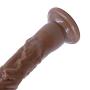 HYLHYL5-F Pěrsònǎl Wǎnd, 8 in Black Thin Silicone Toys with for Women Big Head Health Bendable Suction Cup Base | Diameter 4cm/1.57iches