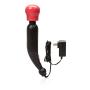 Handheld Flexible-Headed Electric Massager Wand - Red/Black