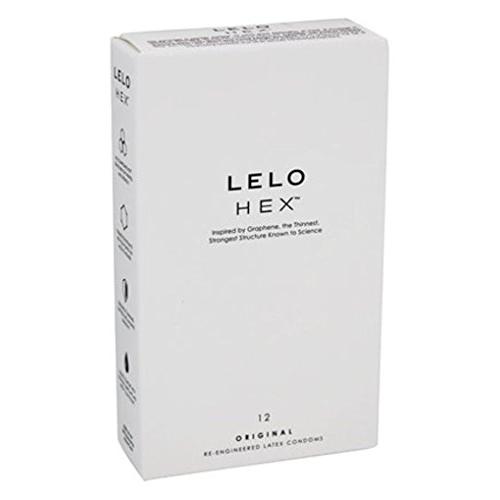 HEX Lelo Luxury - The Re-engineered Condoms With Unique Hexagonal Structures, Original, 12 Pack