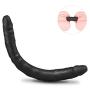 Sexbaby Double Side Dildo, Realistic Silicone Dong Sex Toy for Women (Small 11.81 Inch)