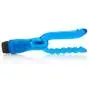 Multi Speed Double Pleasure Dual Penetrator Vibrator G-spot Female Massager with Anal Beads (Blue) Adult Sex Toy Product!