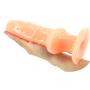 FST Silicon Animal Big Dildo Suction Animal Penis 8 Inch Dog Dildo for Anal Sex Vaginal Stimulator Realistic Dildo Novelties Sex Toy (Beige)