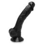 Healthy Vibes Huge Black 10 Thick Realistic Dildo with Balls - Lifelike Dong with Suction Cup - Oversized Body Safe Penis Shaped Sex Toy