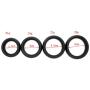 LANYHU Premium Quality Silicone - Bill-Erw Soft Cõ-c&k Ring Strong Silicone Waterproof Flexible Bands Men 4PCS Different Size É-Já-cúlátionSilicone delay - Ring