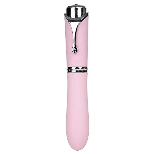 CAREMORE Personal Wireless Wand Massager Portable, Pen Style Waterproof Silent USB Rechargeable, 10 Powerful Frequency Handheld Electric Massage for Neck Back Shoulder Body -Pink