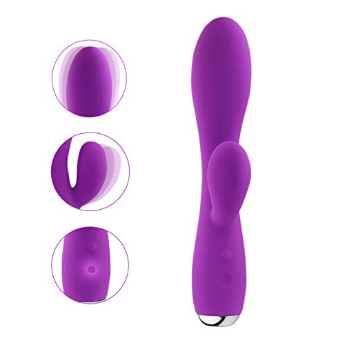 Portable 10-Speed Vibrating Silicone Waterproof Ví-Bra-tór Dual Vibration Home Personal Fitness Massage (Color : Purple)