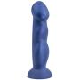 8" Realistic Sensa Feel Dual Density Dildo - Platinum Silicone - Ridged Cock Dong - Suction Cup Harness Compatible - Sex Toy for Women - Sex Toy for Adults (Indigo)