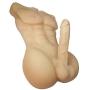 Mens Torso Penis Dolls Safe & Durable Medical Grade Silicone Solidity Dolls Female Masturbation Toys Lifelike Mens Torso 7.1 Inch Penis Sex Toys Sex Doll for Women-Gay(Flesh Male, 20.8 x 13 x 6)