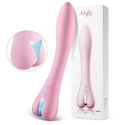 Waterproof Vibrator Dildo for Women with 10 Vibration Modes for Effortless Insertion, ALOFA Silicone G Spot Vibrator Clitorial Vibrator for Exciting Stimulation- Ideal Sex Toy for Starters (Pink)