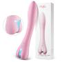 Waterproof Vibrator Dildo for Women with 10 Vibration Modes for Effortless Insertion, ALOFA Silicone G Spot Vibrator Clitorial Vibrator for Exciting Stimulation- Ideal Sex Toy for Starters (Pink)