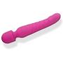 Heated Wand Massager, Rechargeable Cordless Waterproof Magic Mini Massager, Medical Grade Soft Full Silicone, 7X Multi-Speed Vibrations, Tail Has Heating Function for Muscle Aches and Sports Recovery