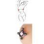 Nipple Clamp Breast Stimulator with Round Nipple Rings SM Nipple Stimulator Sex Toys for Women (with Black Nipple Ring)