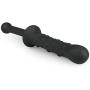 Brave669 Women Men Silicone Flexible G-spot Butt Plug Stick Massager Toy - Black