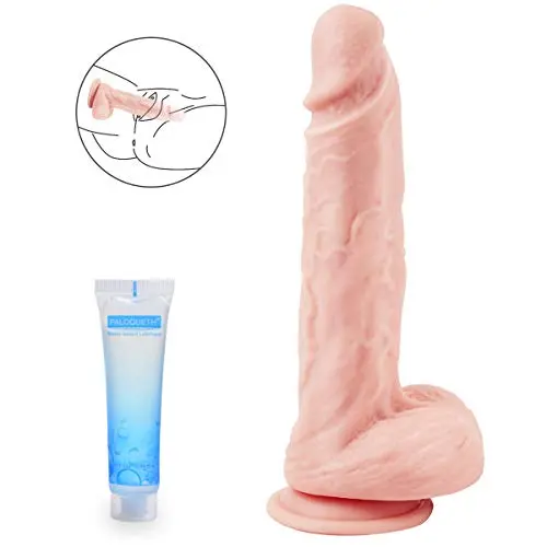 Realistic Dildo 8.5 Inch with Lifelike Glans Head for Experienced Users, PALOQUETH Flexible Thick Dildo for Women with Strong Suction Cup for Hand-Free Anal Vagina Play Realistic Dildo 8.5 Inch with Lifelike Glans Head for Experienced Users, PALOQUETH Flexible Thick Dildo for Women with Strong Suction Cup for Hand-Free Anal Vagina Play