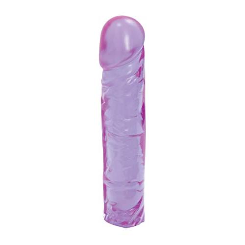 Doc Johnson Crystal Jellies - Classic 8 Inch Dong (7.6 in Long and 1.6 in Wide) - Dildo - Purple