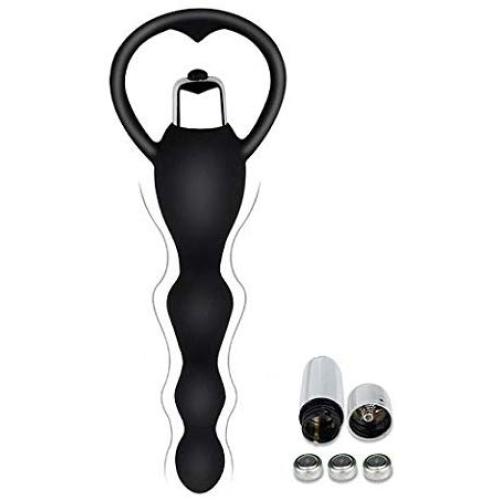 JunRP Black Anale Beads Vib Toy for Women A10
