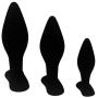 Eastern Delights Anal Sex Trainer 3PCS Kit Black Silicone Butt Plugs