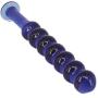 Eastern Delights 7 Beads Glass Pleasure Toys, Anal Training Butt Plug for Beginners (Deep Blue)