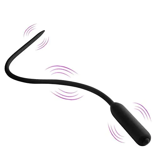 Vibrating Urethral Sound Silicone Urethral Dilator Urethral plug Sleek Sperm Plug Stimulating Urethral Male Massager