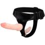 HEALIFTY Adult Sex Toy Adjustable Strap Harness with Double Realistic Dildo Elastic Strap On PU Leather Pants for Lesbian Couple