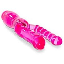 Pink Dual Pleasure Double Penetrator Massager Toy for Pleasure