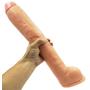 Aixidd Dîldɔ, Body Relax ，Waterproof Massage Hands-Free Belt Sucker Female Beginners Toy,14.9inch (Color : Skin)