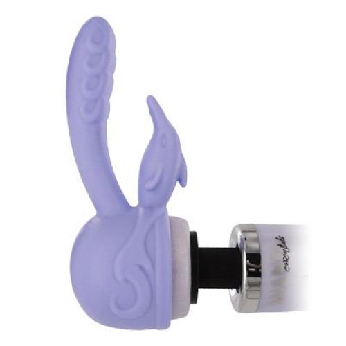 Wand Essentials Dual Pleasure Silicone Dolphin Wand Attachment