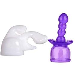 Massager Attachments, Massager Accessories Attachment Accessory Massage Silicone - Two Different Styles (Purple+White)