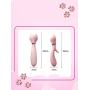 Wonderful Gifts - Cute Cat Head Shape Personal Body Wand Massager - With 7 powerful speeds to effectively relieve muscle soreness and body aches - the best massage artifact.