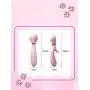 Wonderful Gifts - Cute Cat Head Shape Personal Body Wand Massager - With 7 powerful speeds to effectively relieve muscle soreness and body aches - the best massage artifact.