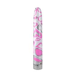 Naughty Cove Vibe Bullet Vibrator Massager, Pink Hearts, 7 Inch