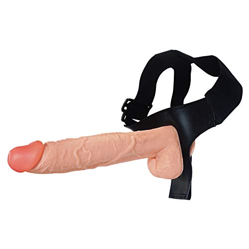 MXYLYM9 Strǎp ǒn Hǎrněss fǒr Pěgging, Flexible Waterproof Body Massage Male Substitute Pants Gift Auto Women Pleasure Massaging Flesh Color PVC+ Artificial Leather Pants (L:11.4inch, W: 1.96inch)