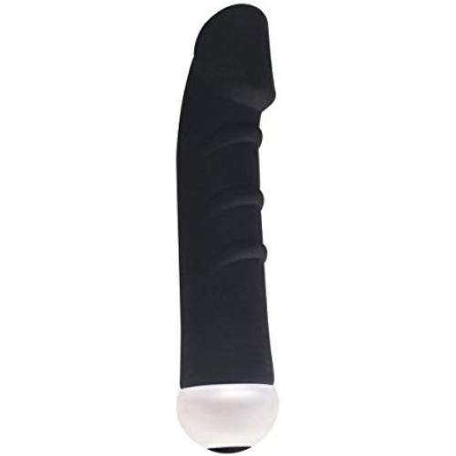 Upgraded Safe Silicone Female Mini Pocket Vibrating Penis - 7 Frequency Silent Bullet Dildo G-Spot Vibrator (Black)