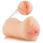 Male Masturbator Oral Blow Deep Throat Job,3D Lifelike Vagina and Mouth with Teeth Tongue Pussy Pocket for Male Sex Toys for Men