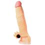 Vibrating 2" Penis Extension Sleeve For Men Realistic Texture and Vibrating Bullet for Clit Stimulation