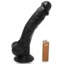 Healthy Vibes Huge Black 10 Thick Realistic Dildo with Balls - Lifelike Dong with Suction Cup - Oversized Body Safe Penis Shaped Sex Toy