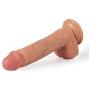 Deluxe Realistic Dildo Pěnis Replica Silicone with Testicles for Vagǐnal G Point and Anal Play Lifelike Toys Men and Women