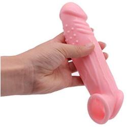LKNFEZ9-JN 5.5 Inch Silicone Extender Sleeve for Man (Pink)
