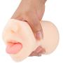 Y-NOT 3D Realistic Male Masturbator Oral Blow Job Cup Mouth Stroker Pocket with Sexy Tongue Soft Teeth and Deep Throat TPR Adult Sex Toy for Men Oral Masturbation
