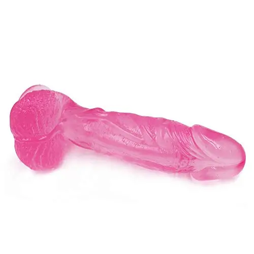 8.8-Inch Personal Mǎssǎge Wand for Women Pink Transparent Lifelike Dîldɔ with Suction Cup 8.8-Inch Personal Mǎssǎge Wand for Women Pink Transparent Lifelike Dîldɔ with Suction Cup